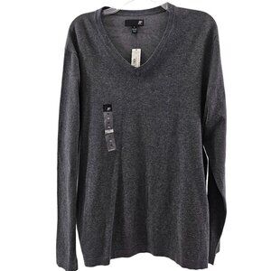 J. Ferrar Men’s V-Neck Charcoal Gray Cotton Nylon Pullover Sweater Size XL NWT